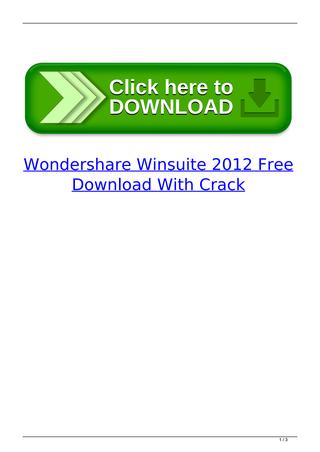 wondershare winsuite 2012 free